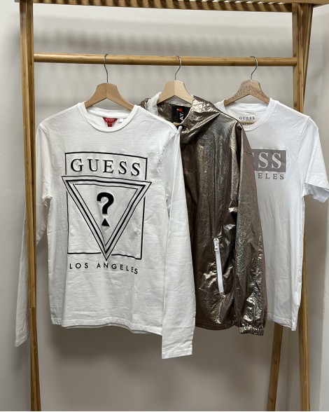 Triko dámské Guess bílé s logem